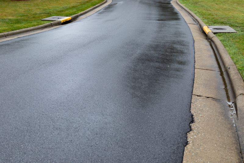 Residential Asphalt Driveway with Edges